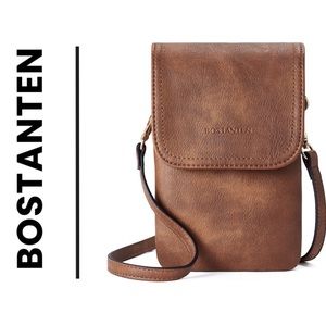 Bostanten Evelyn Leather Crossbody Phone Wallet For Women —Boudoir Style